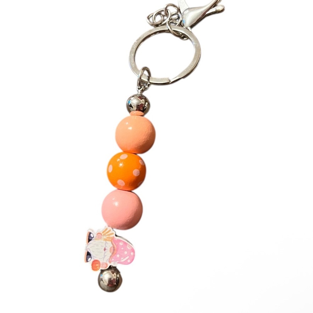 Gnome Beaded Keychain